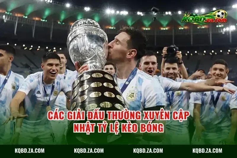 Các giải đấu thường xuyên cập nhật tỷ lệ kèo bóng